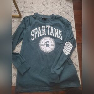 Spartans Michigan State Green Gameday Couture Shirt Long Sleeve